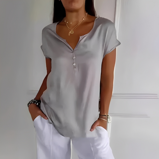 Damen Sommeroberteil Elegantes Leichtes Baumwolle - Norvielle