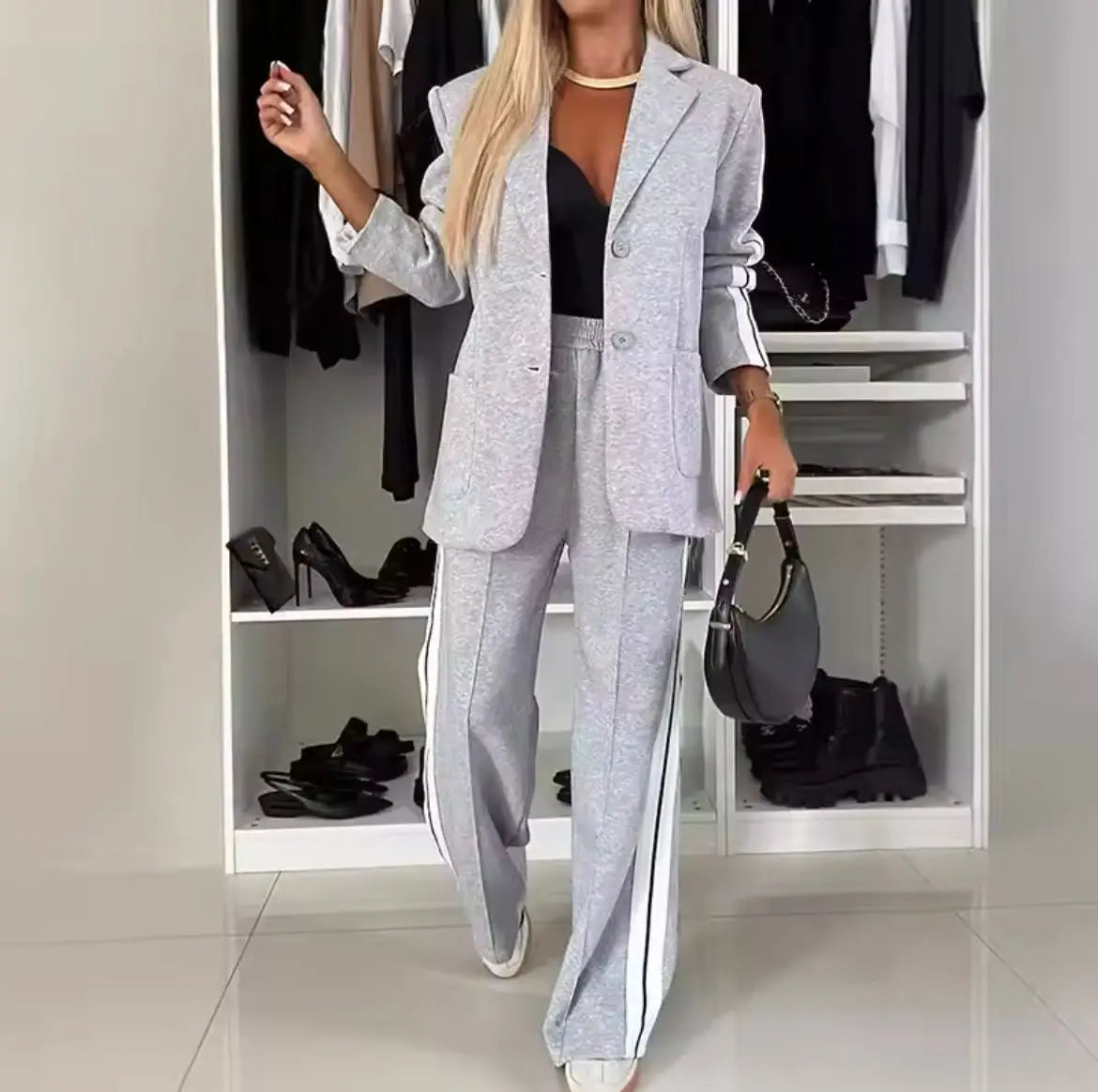 Damen Blazer Set Stilvoll Modern - Norvielle