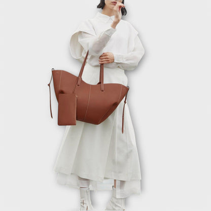 Damen Großtasche Geräumig Alltag Leder