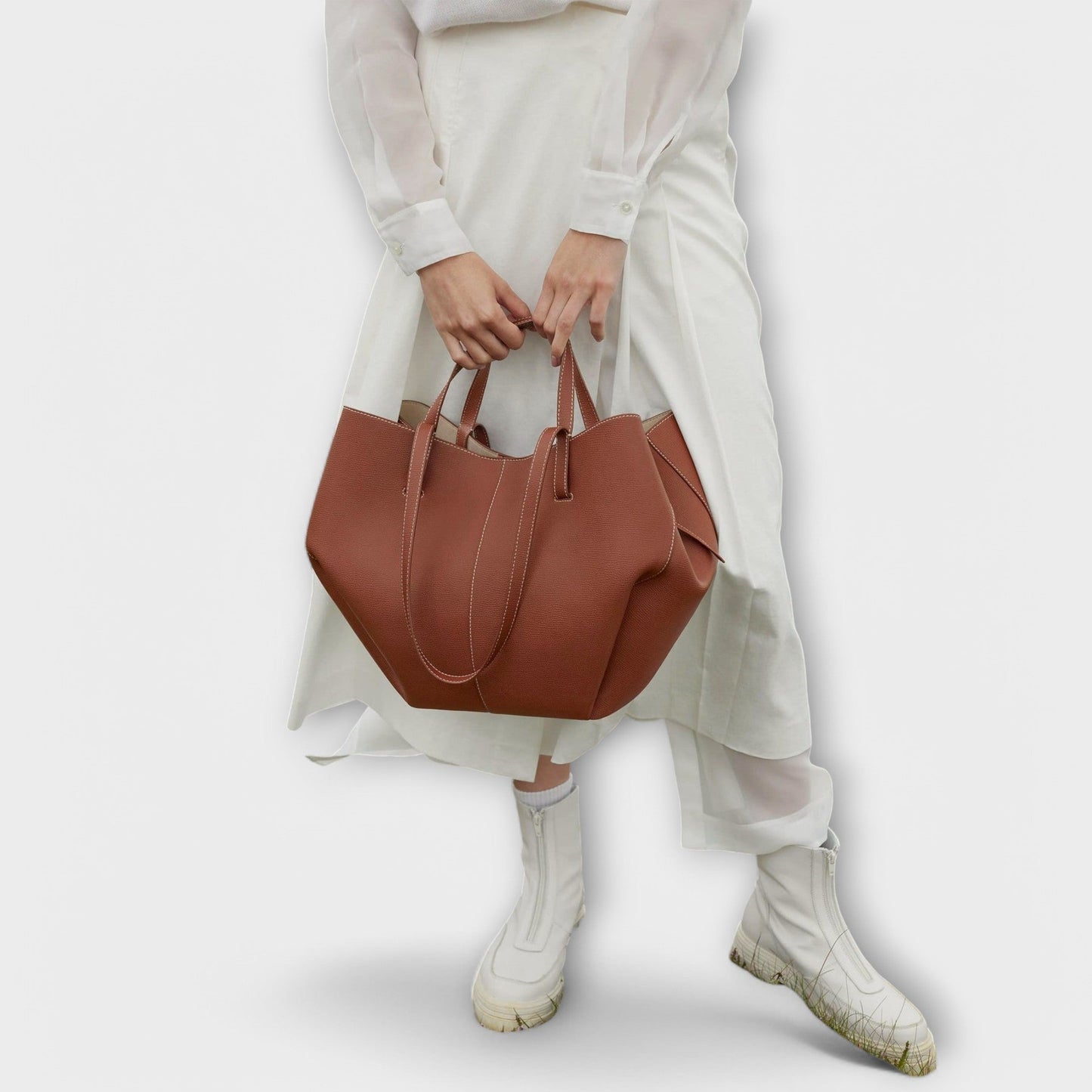Damen Großtasche Geräumig Alltag Leder
