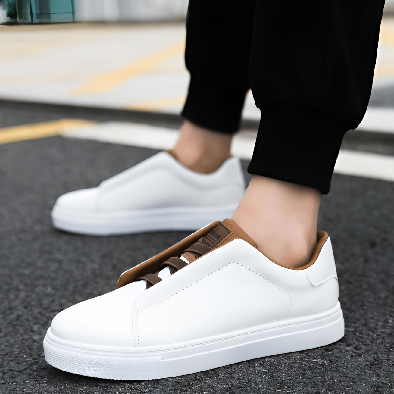 Herren Sneaker Leder Hochwertig