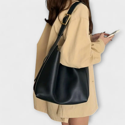 Damen Schultertasche Klassisches Leder Elegant