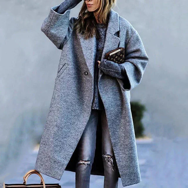 Damen Wintermantel Lang Elegant