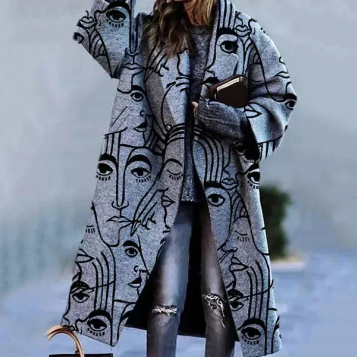 Damen Wintermantel Lang Elegant