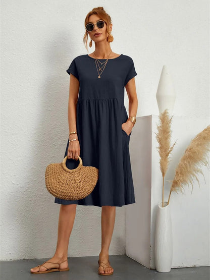 Damen Sommerkleid Elegantes Kleid Trendfarben