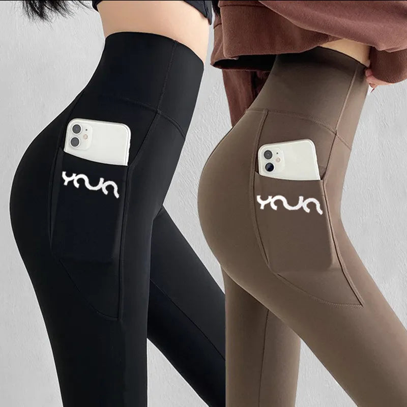 Damen Sportleggings Mit Tasche Für Yoga