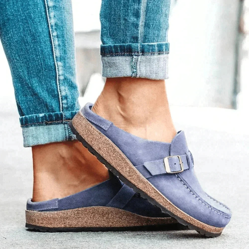 Damen Elegante Slip-On Loafers Leder