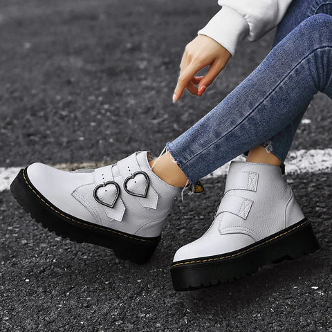 Damen Stiefeletten Dicksohlige Schuhe Schwarz - Norvielle