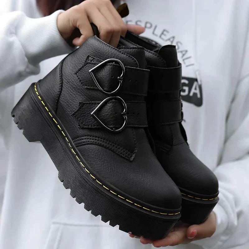 Damen Stiefeletten Dicksohlige Schuhe