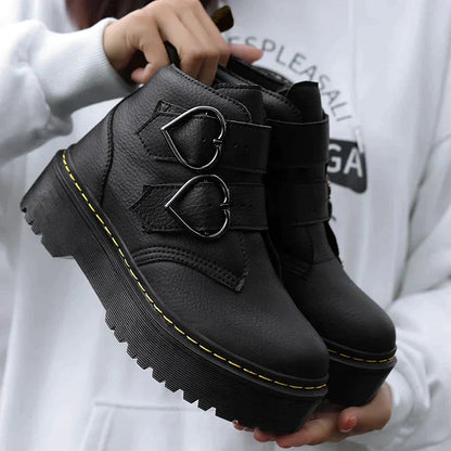 Damen Stiefeletten Dicksohlige Schuhe