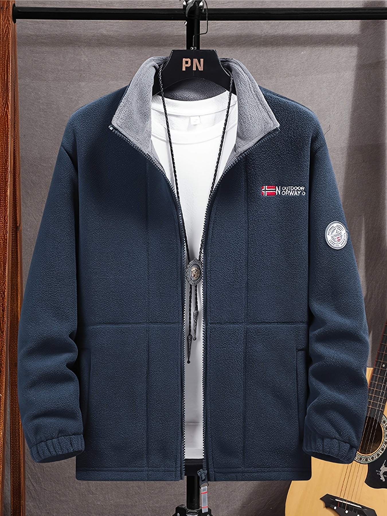 Herren Winterjacke Warm Reißverschluss