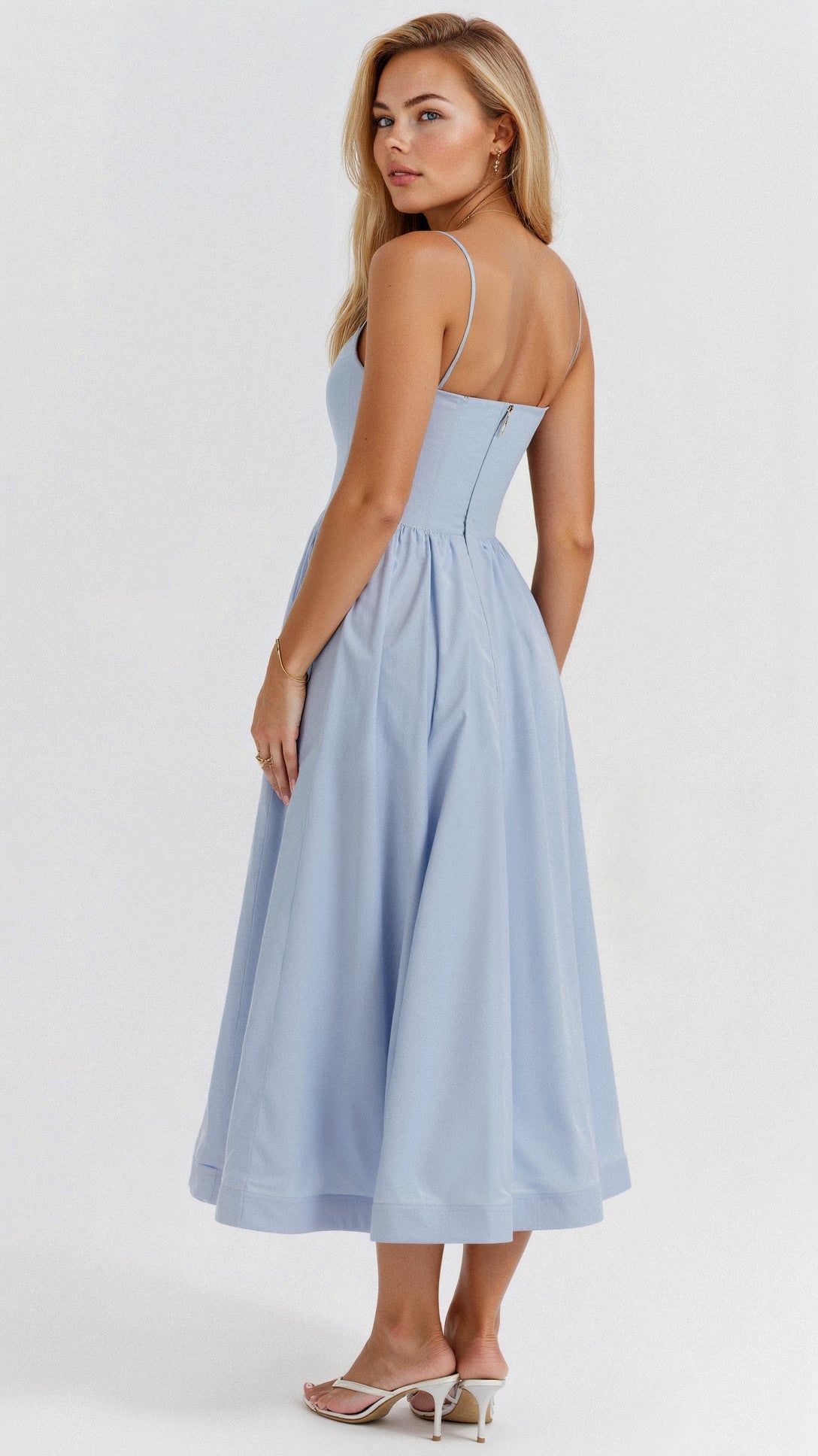 Damen A-Linie Midikleid Ascot Stil Elegantes Kleid