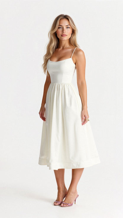 Damen A-Linie Midikleid Ascot Stil Elegantes Kleid - Norvielle
