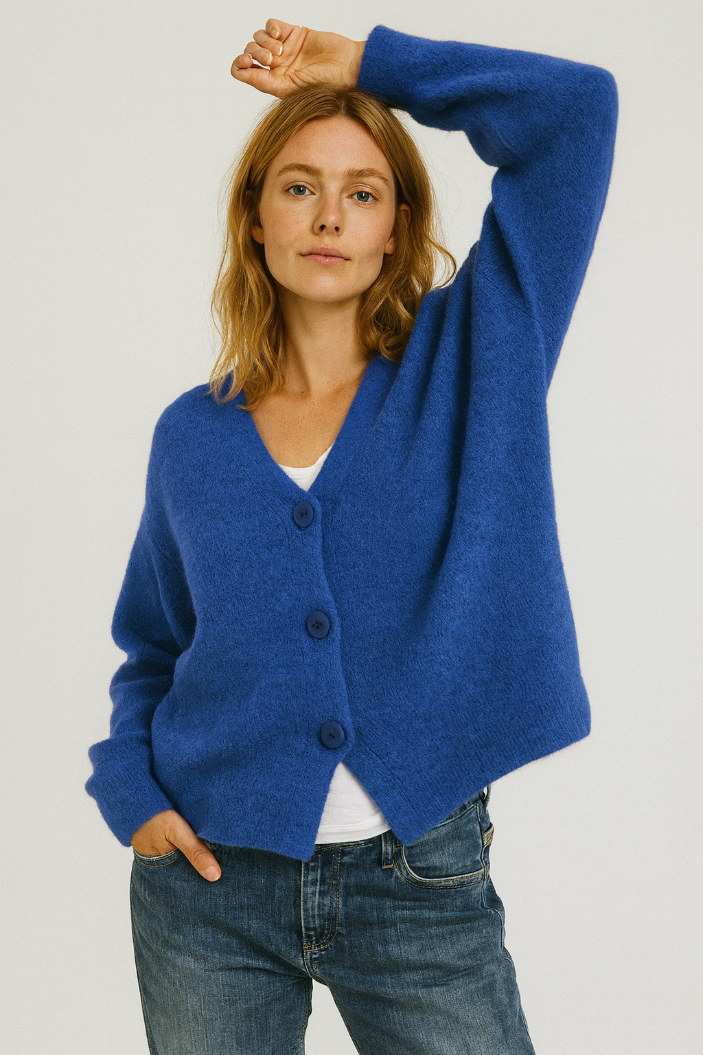 Damen Cardigan Mit Knöpfen Modern Freizeit