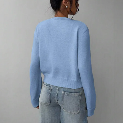 Damen Cardigan Frühling Mit Kragen Und Knöpfen