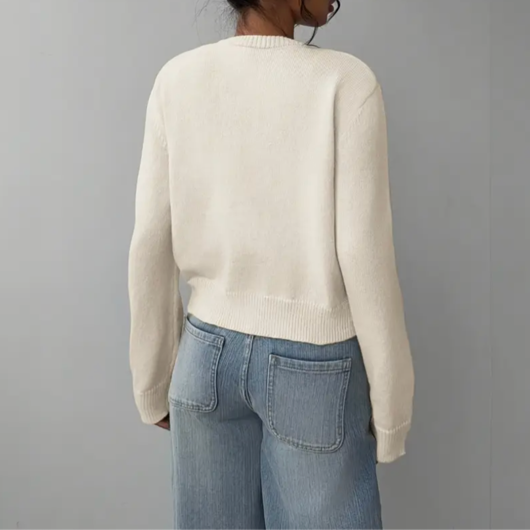 Damen Cardigan Frühling Mit Kragen Und Knöpfen