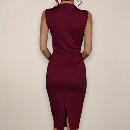 Damen Ärmelloses Hochhalter Sommerkleid