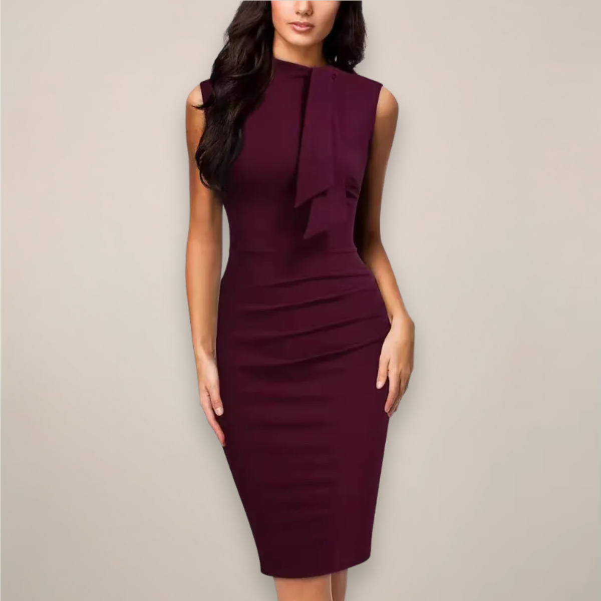 Damen Ärmelloses Hochhalter Sommerkleid - Norvielle