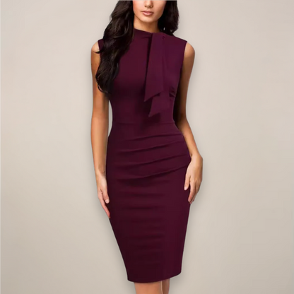 Damen Ärmelloses Midikleid Elegantes Klassikkleid - Norvielle