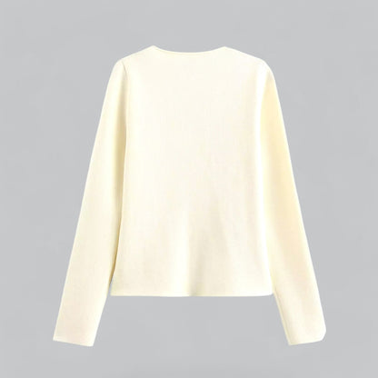 Damen Cardigan Mit Knöpfen Frühjahr Farblich Neutral