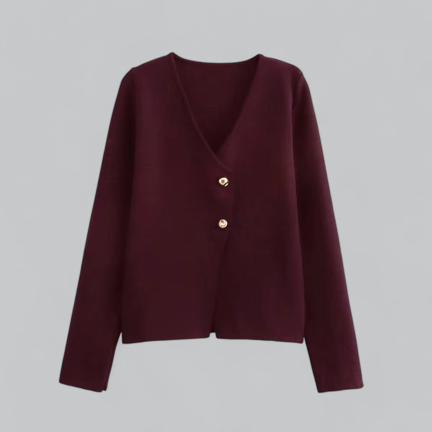 Damen Cardigan Mit Knöpfen Frühjahr Farblich Neutral