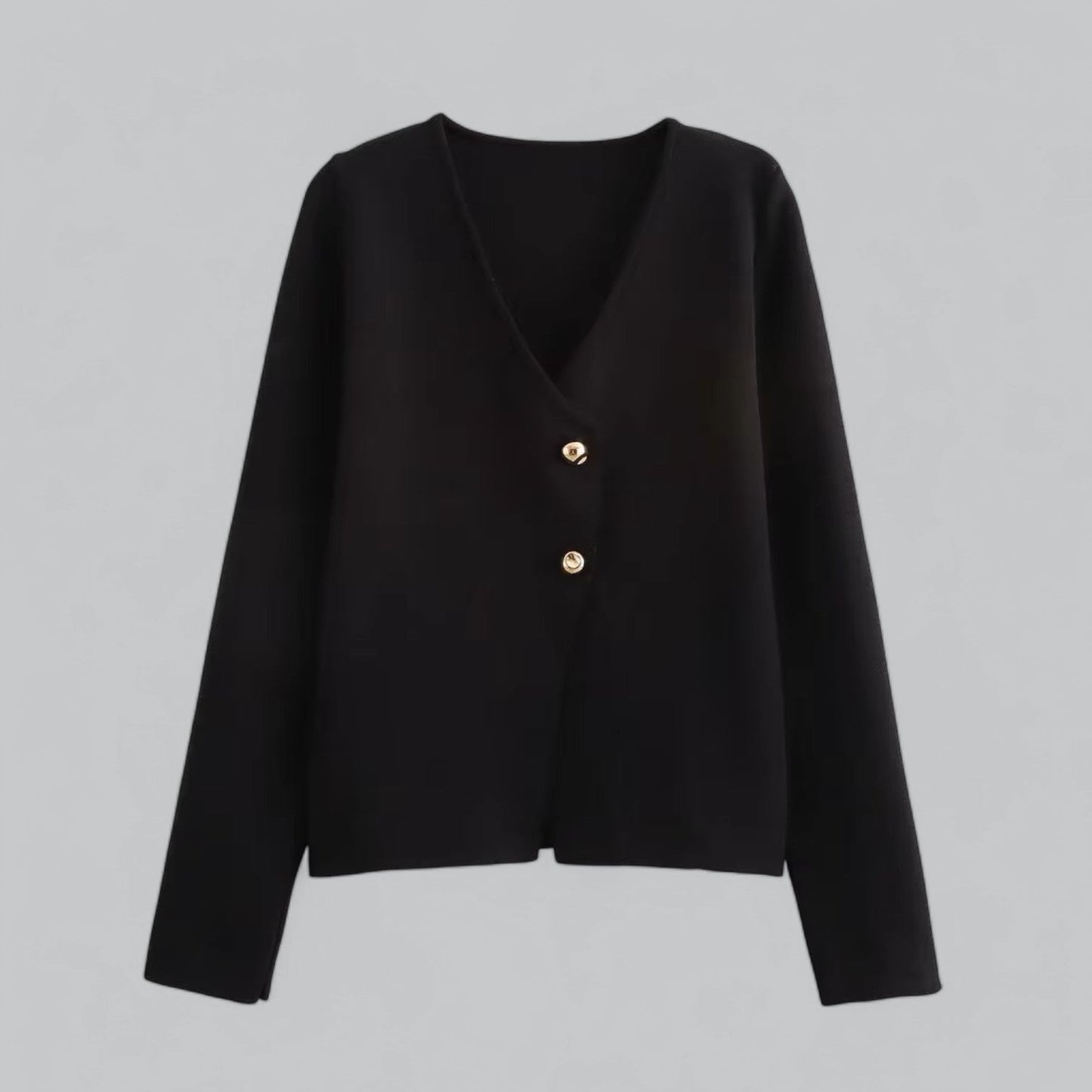 Damen Cardigan Mit Knöpfen Frühjahr Farblich Neutral - Norvielle