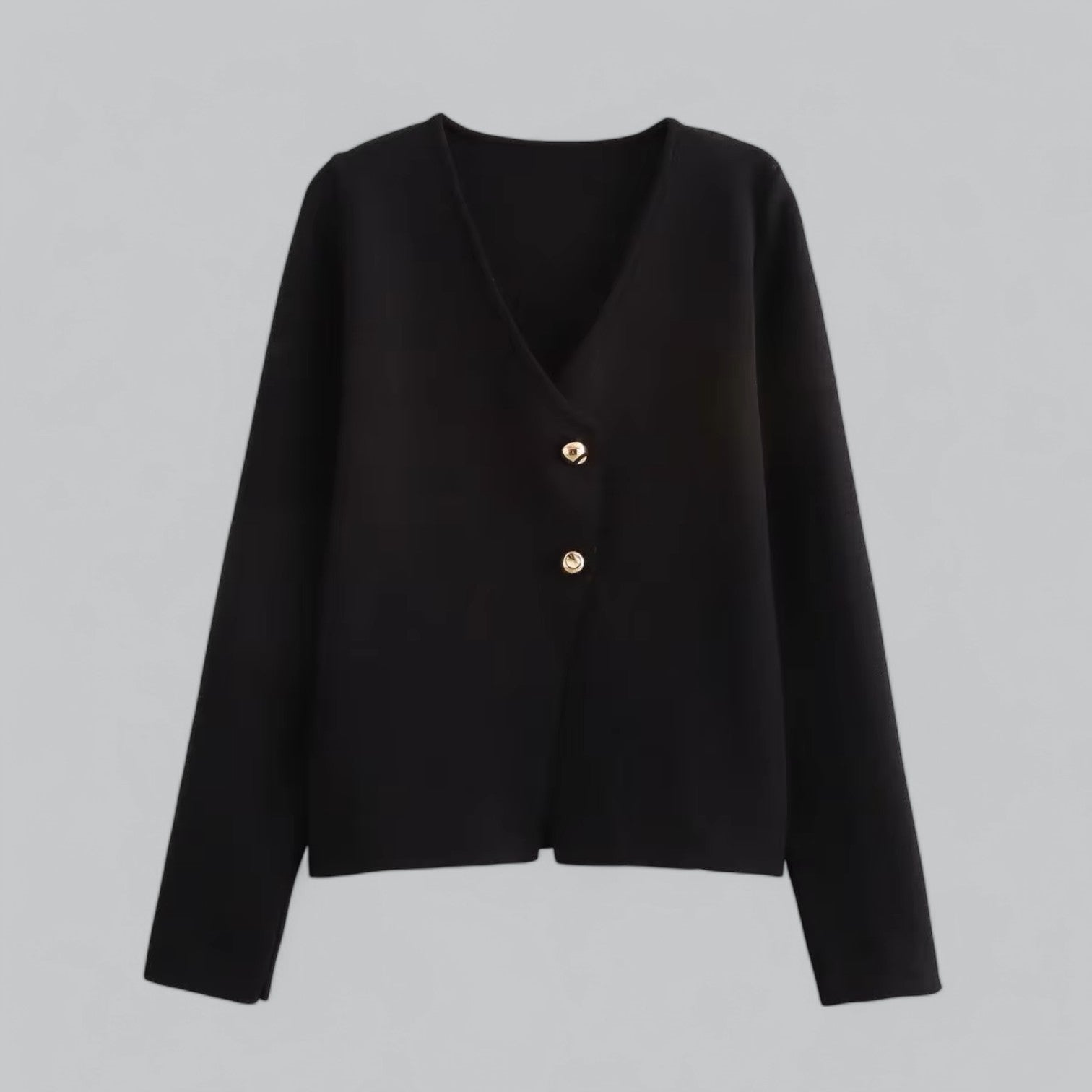 Damen Cardigan Mit Knöpfen Frühjahr Farblich Neutral - Norvielle