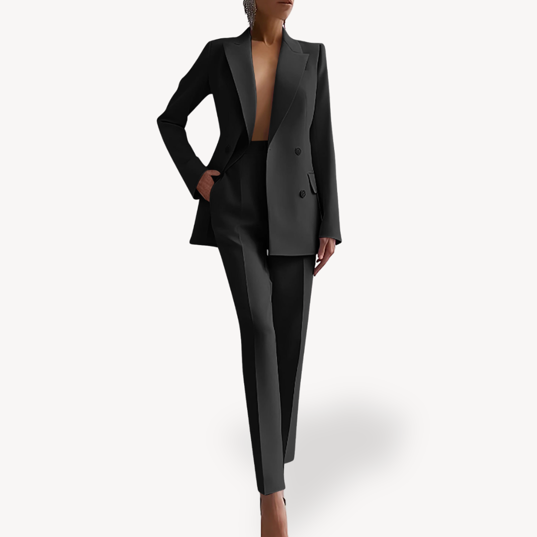 Damen Anzug-Set Eleganter Langblazer Maßgeschneidert - Norvielle