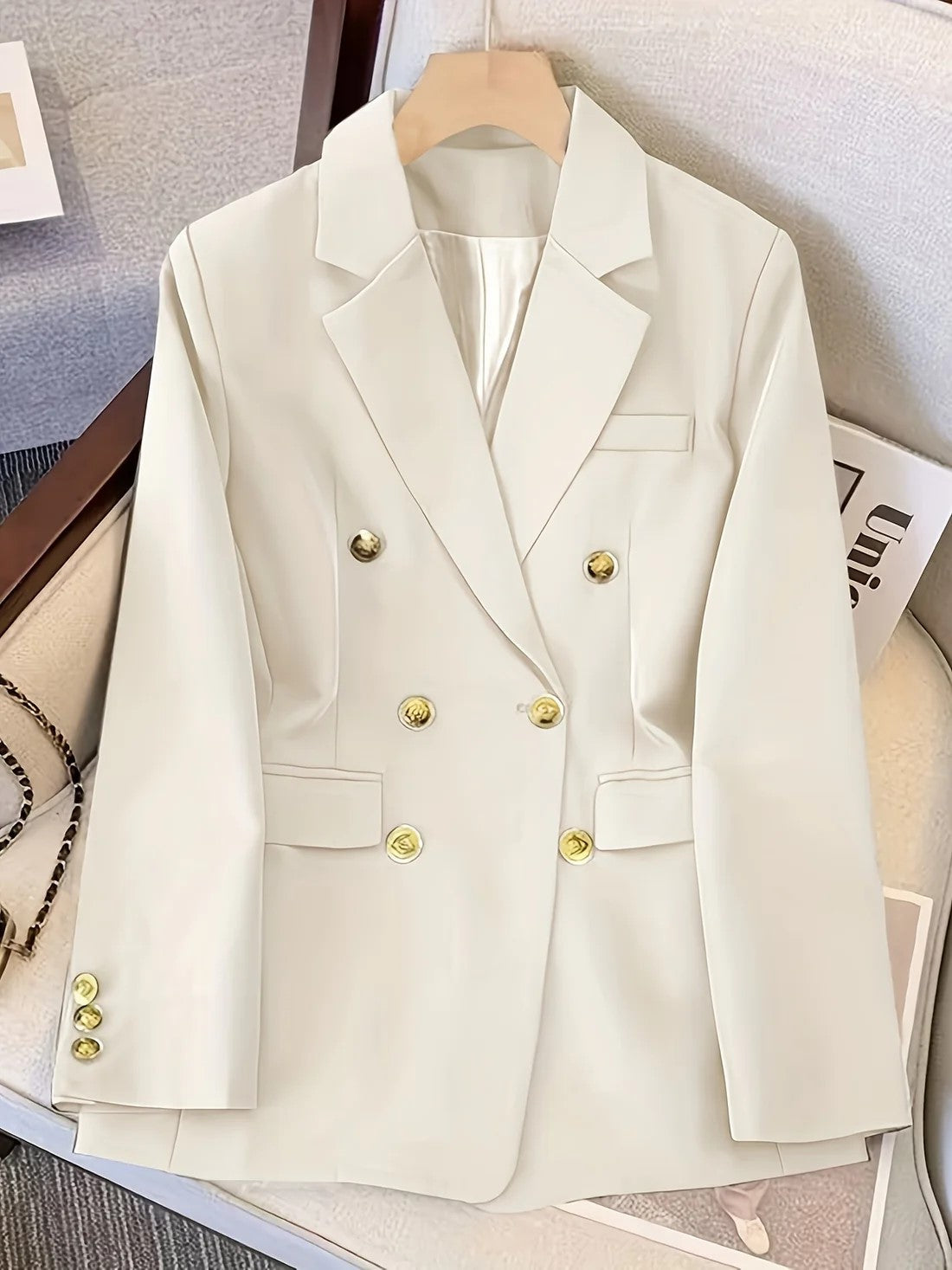 Damen Doppelreihenblazer Maßgeschneidert Elegant