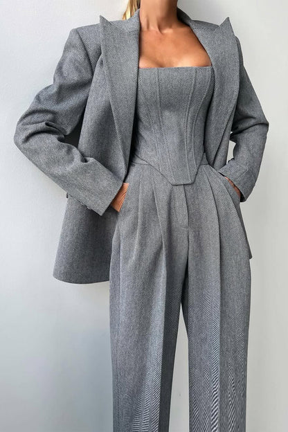 Damen Business Anzug Dreiteilig Elegant - Norvielle