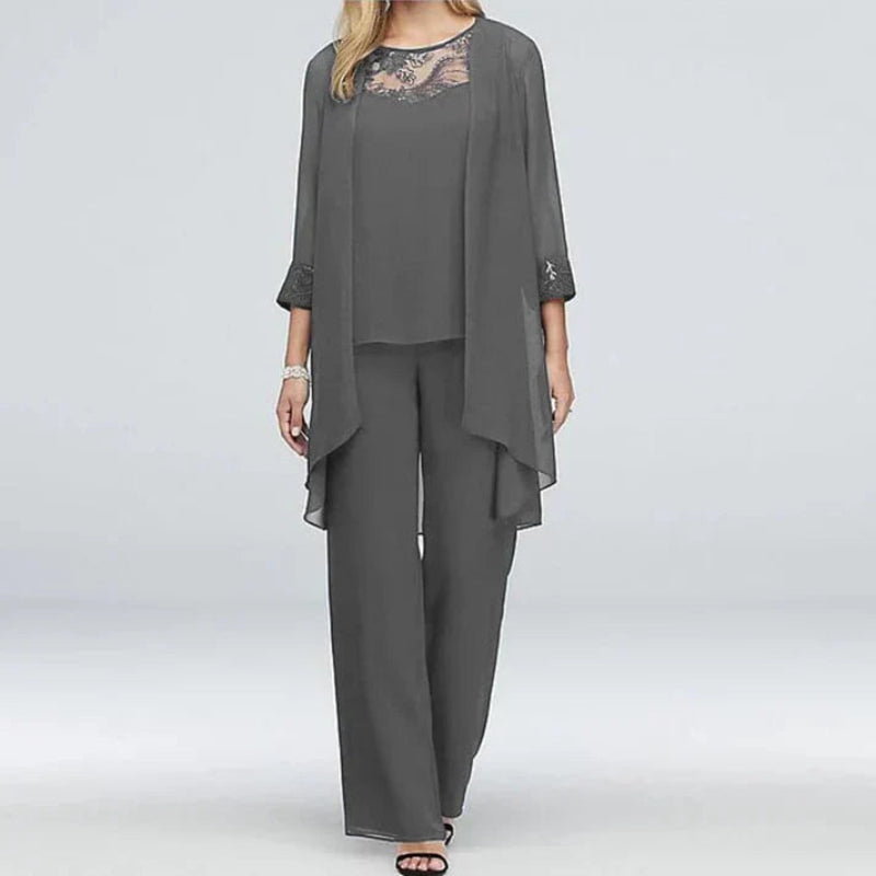 Damen Sommer Set Leichtes Oberteil und Hose