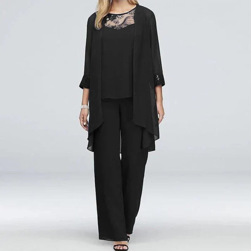Damen Sommer Set Leichtes Oberteil und Hose