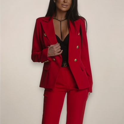 Damen Blazer Hosen Set Elegant Maßgeschneidert
