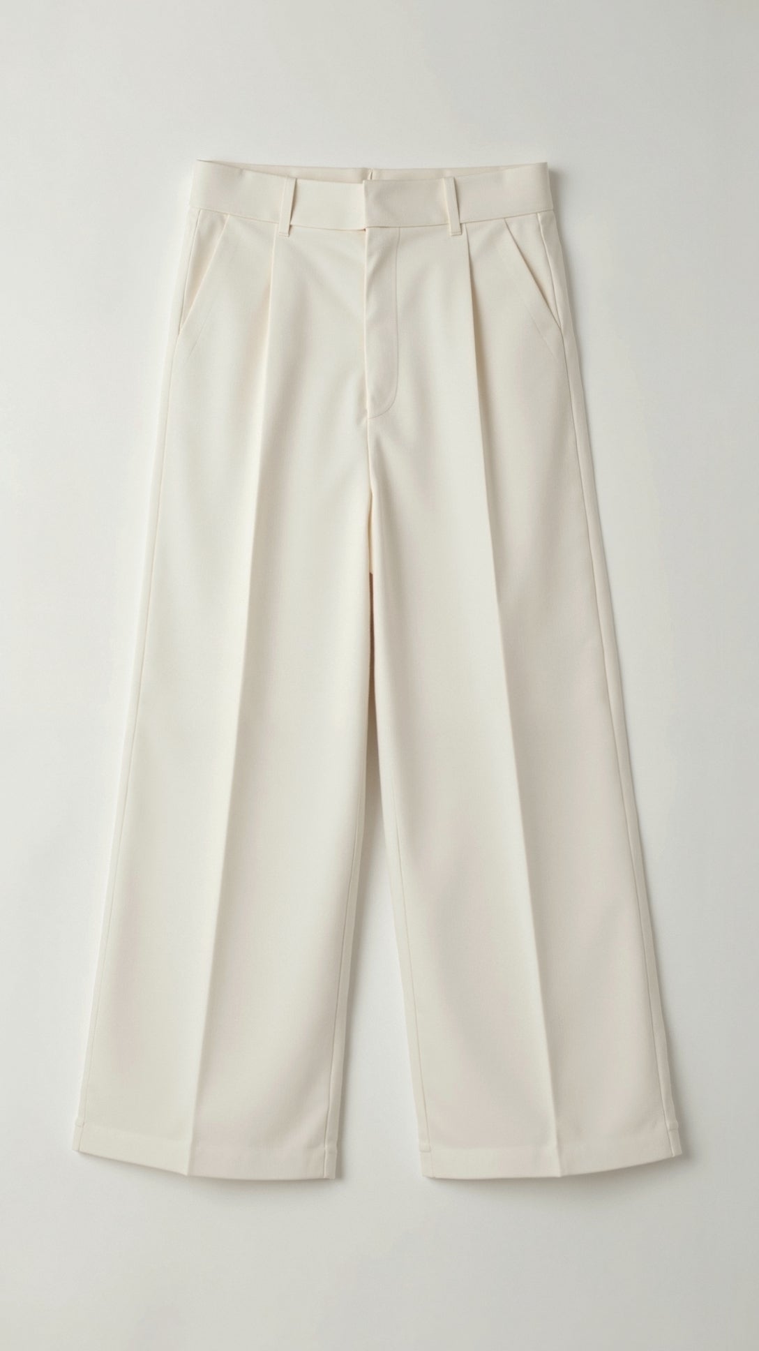 Damen Weitbein-Hose Hochtaillie Komfortabel