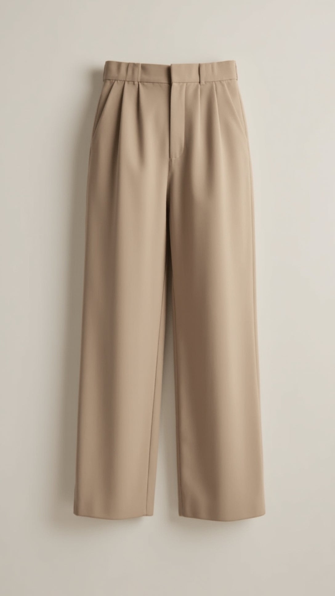 Damen Weitbein-Hose Hochtaillie Komfortabel