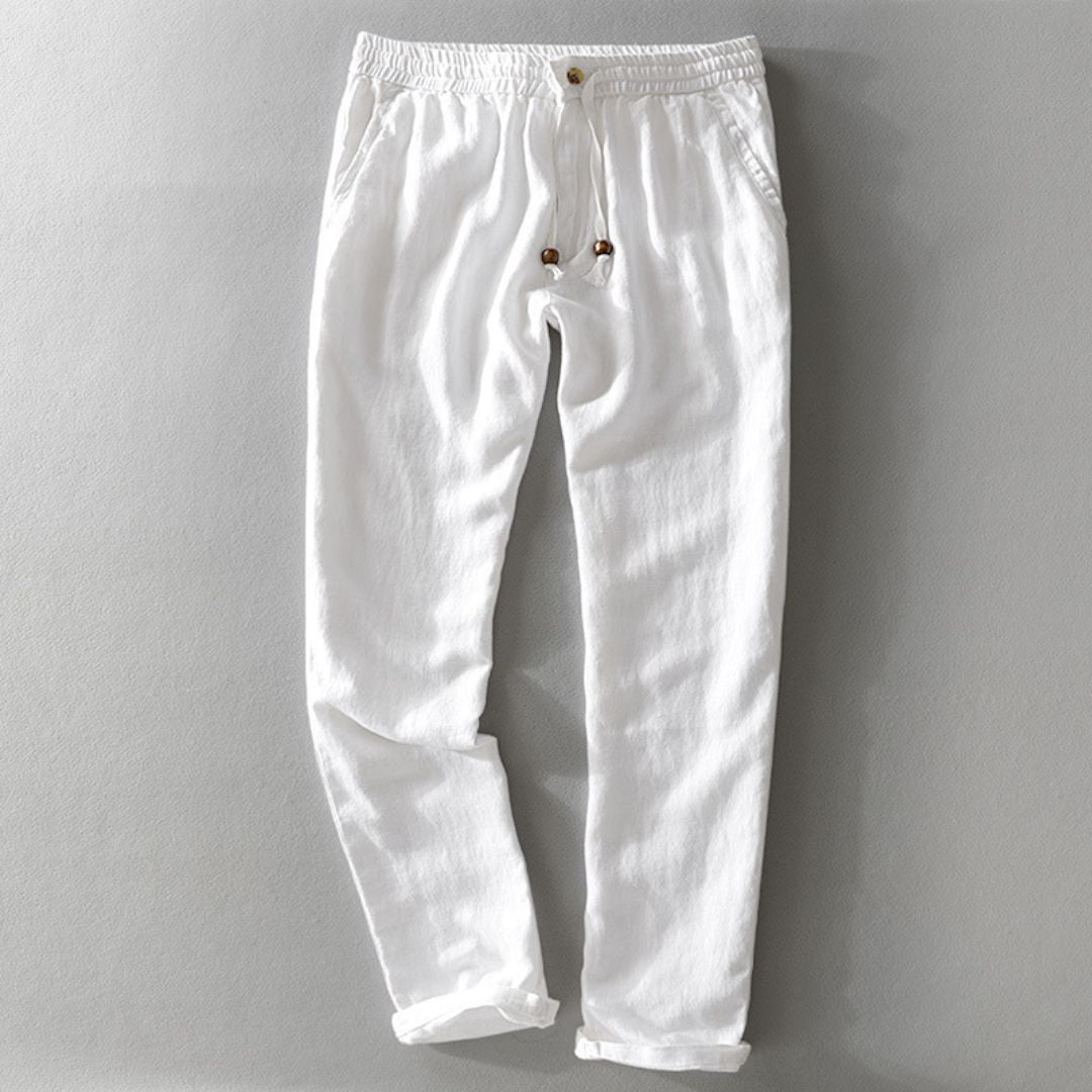 Herrenhose Elastisch Leinen