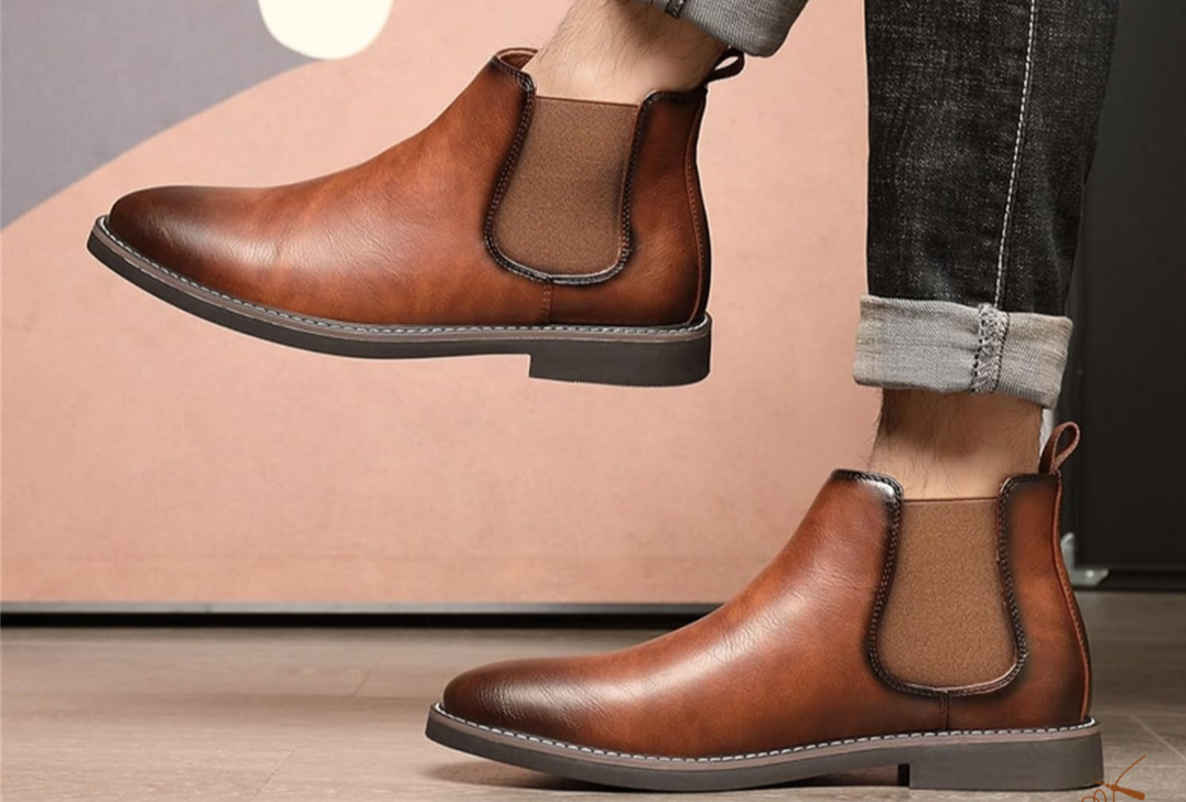 Herren Chelsea Boots Leder Komfortabel