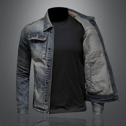 Herren Jeansjacke Regular Fit Klassisch Baumwolle