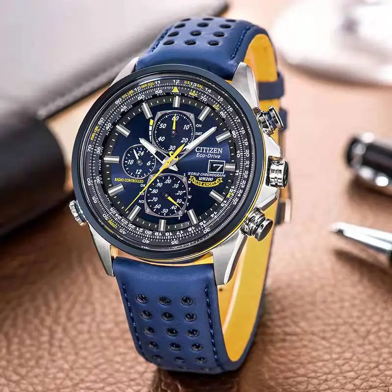 Herrenuhr Quarz Ledergurt Elegantes Design Schwarz - Norvielle