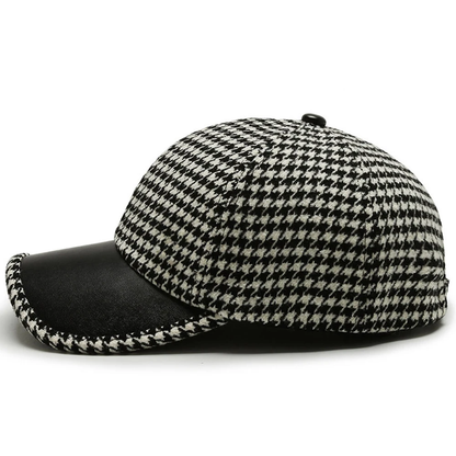 Herren Leder Mütze Elegant