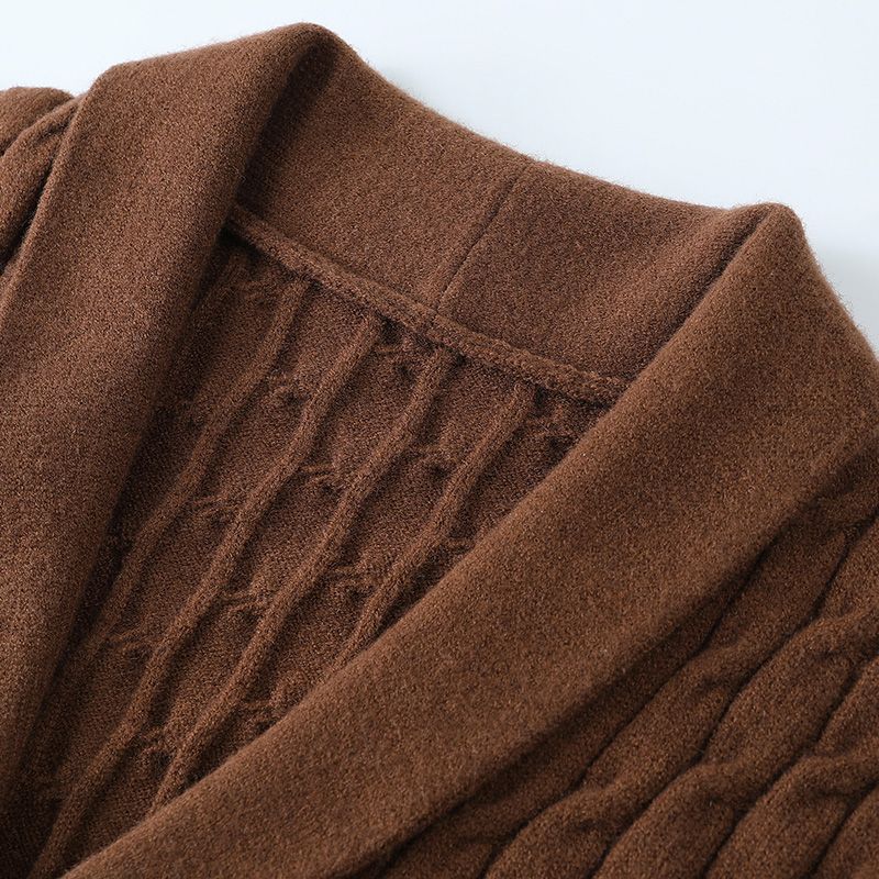 Herren Strickjacke Klassisch Braun