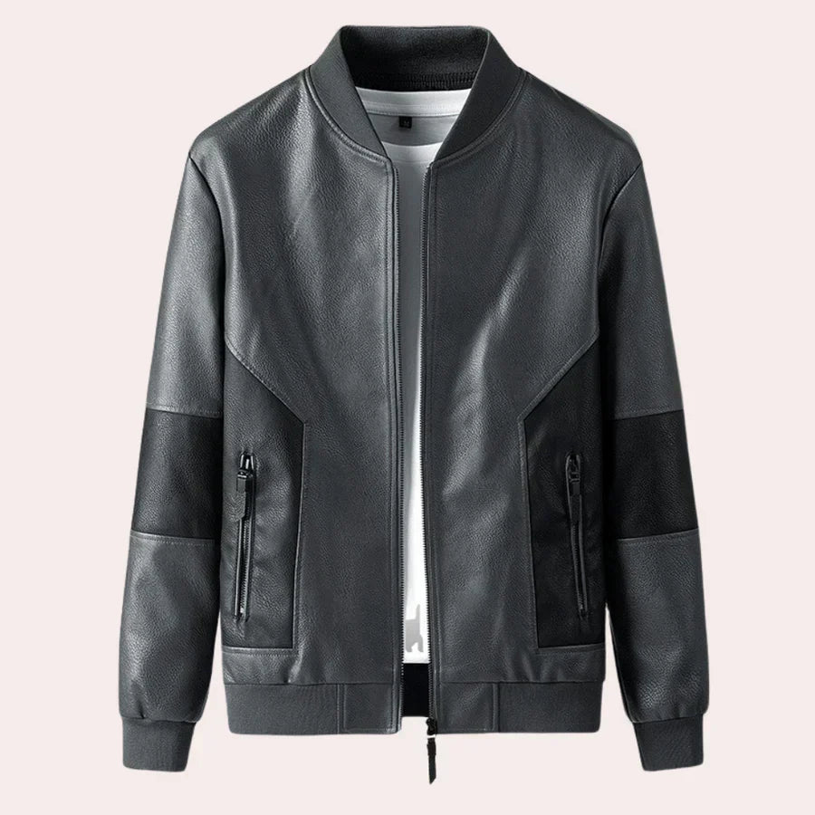 Herren Lederjacke Urban Style Schwarz - Norvielle