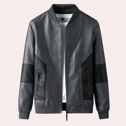 Herren Lederjacke Urban Style Schwarz - Norvielle