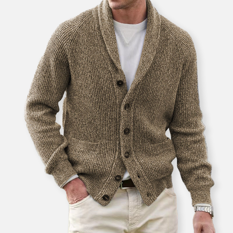 Herren Cardigan Warm aus Strickstoff Bequem