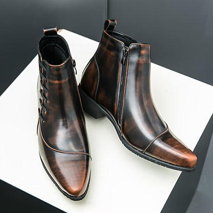 Herren Lederstiefel Elegantes Leder