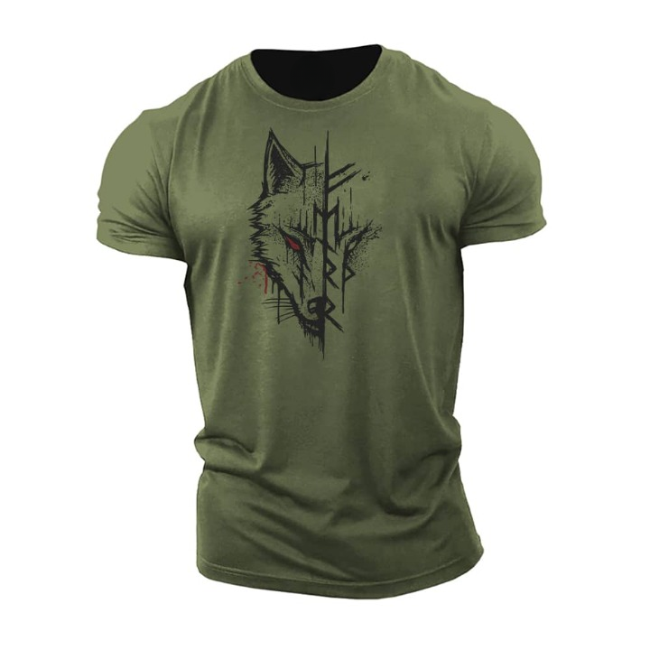 Herren T-Shirt Kurzarm Modern Nordisch