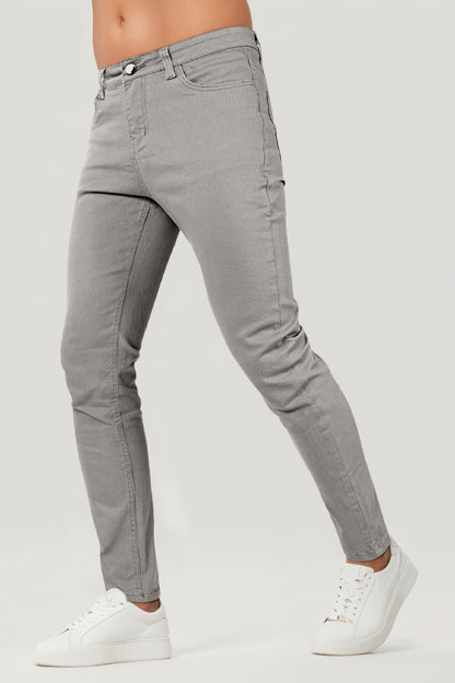Herren Jeans Slim Fit Hellgrau