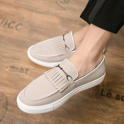 Herren Loafer Schuhe Wildleder Braun Elegant