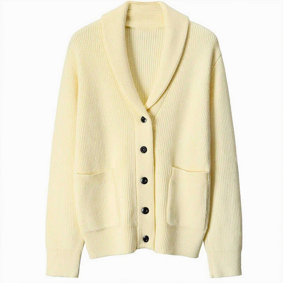 Herren Strickcardigan Gestreift aus Baumwolle Bequem