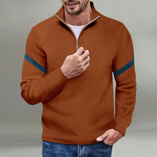 Herren Pullover Wollmischung Elegant Schwarz - Norvielle